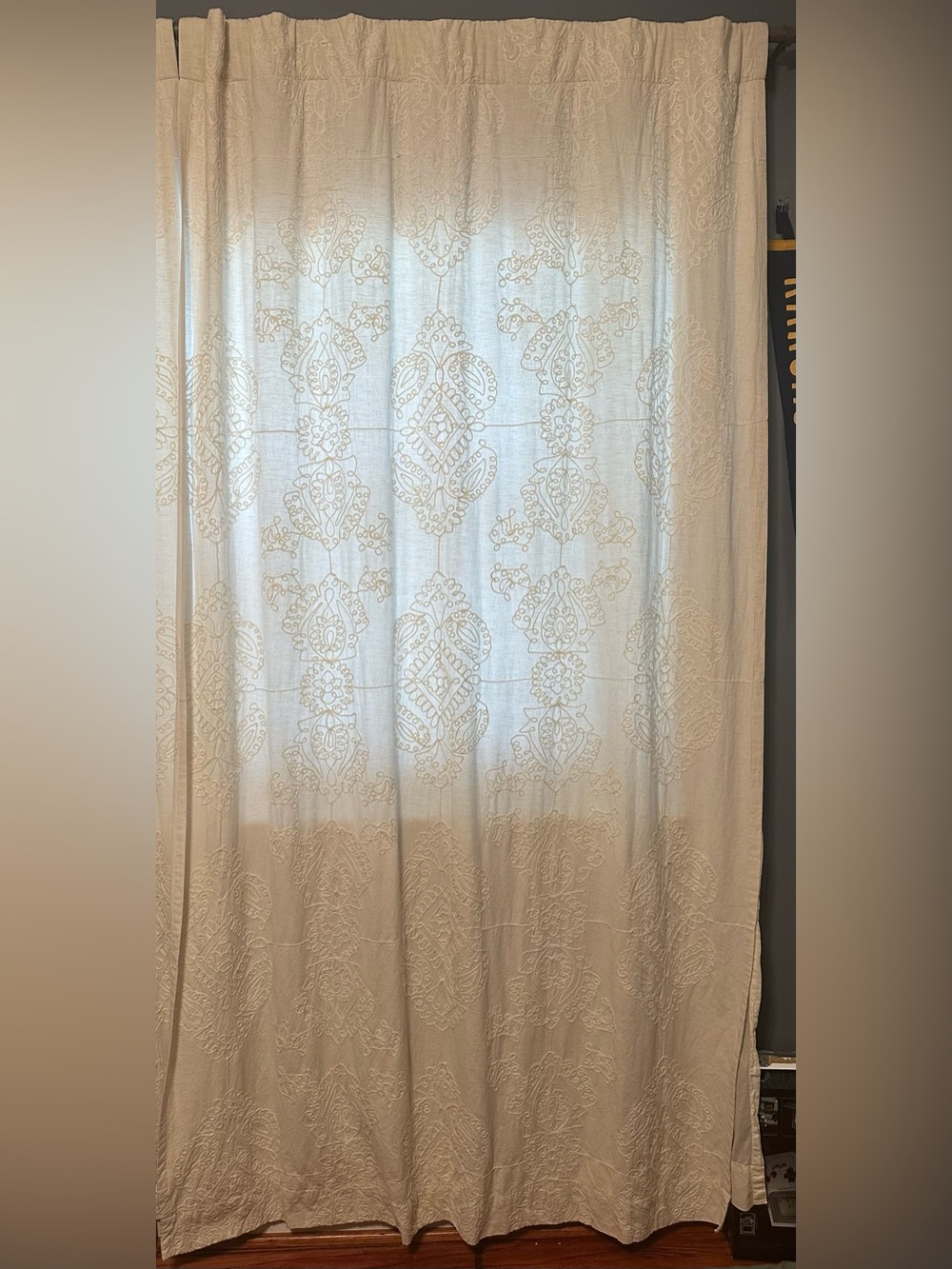 Anthropologie Gretta Embroidered Curtains (Two Panels)